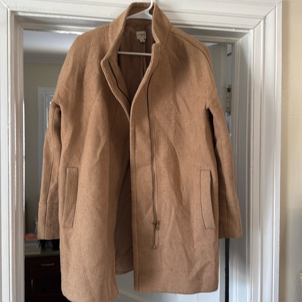 Tan wool winter jacket
